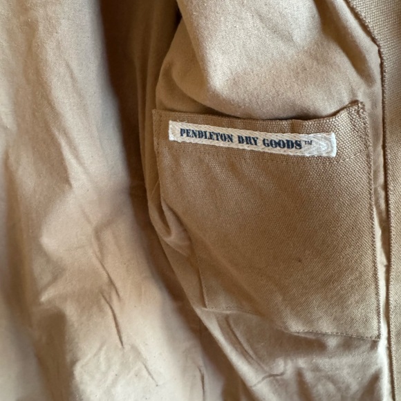 Euc Pendleton Brooke Chimayo Tan Sherpa Jacket with Multicolor Stripes - Picture 7 of 9